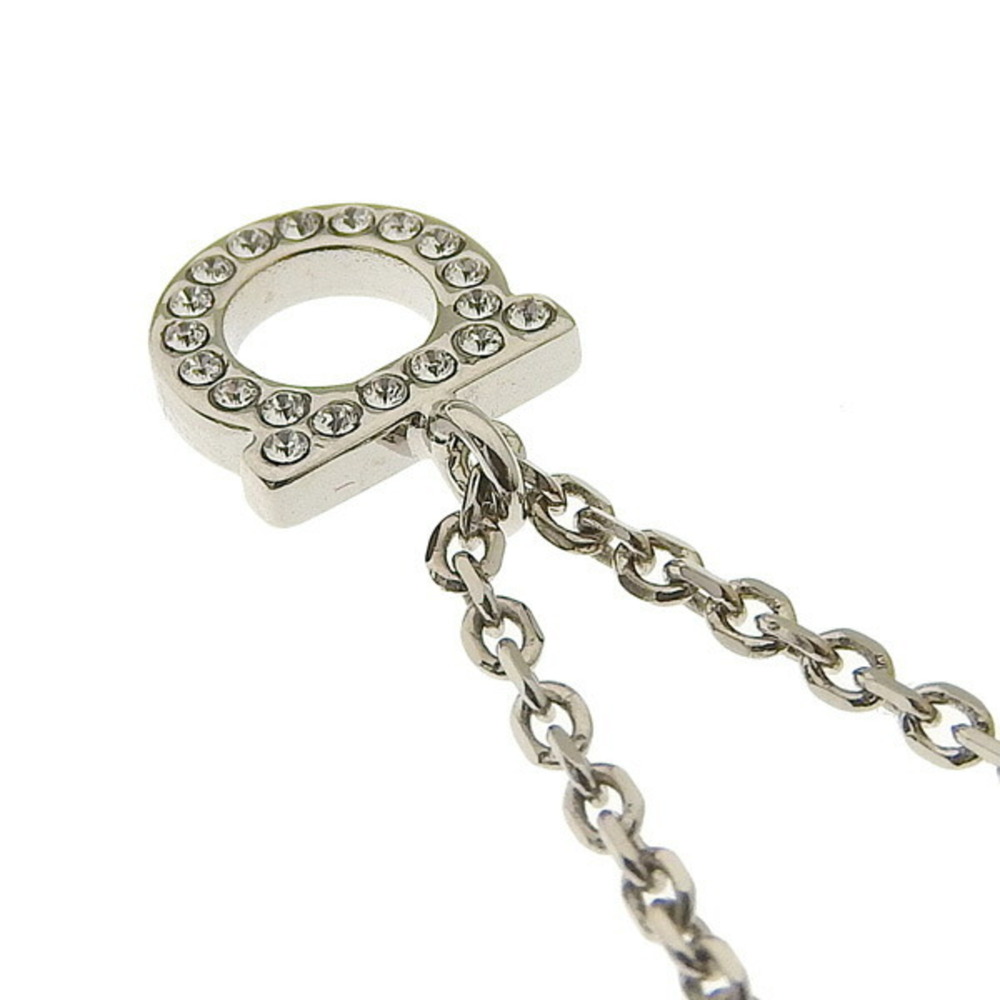 Salvatore Ferragamo Ferragamo Light Stone Gancini Necklace Silver Women's_4
